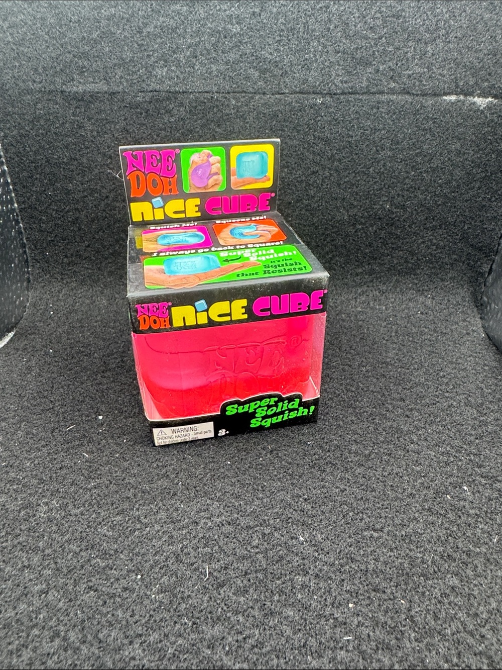 NeeDoh Nice Cube Pink Super Solid Squish Toy